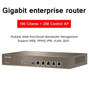 Yönlendiriciler Gigabit WiFi Enterprise Yönlendirici AC Denetleyici AP Yönetimi 1000Mbps Çoklu 4 WAN LAN 100 PERSON Reapter Destek VPN, VLAN, QOS