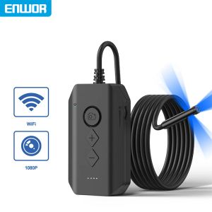 Cameras ENWOR WiFi Endoscope Camera for iPhone Android 1080P HD Waterproof Rigid Cable Dual Triple Inspection Camera for Checking Car