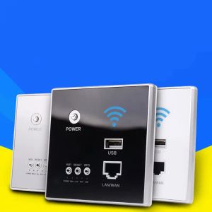 Fişler 300Mbps 220V Power AP Röle Akıllı Kablosuz WiFi Tekrarlayıcı Genişletici Duvar Gömülü Yönlendirici Panel USB Soketi AR29 22 Dropshipping