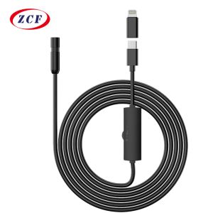 Kameror ENDOSCOPE CAMERA Direktanslutning med iPhone Typec Android -telefoner HD1080P 8mm/5.5mm 2in1pipe Inspektion Borescope Waterproof LED