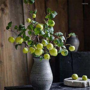 Dekorativa blommor simulerade äppelgren dekoration frukt vardagsrum matbord konstgjord blomma