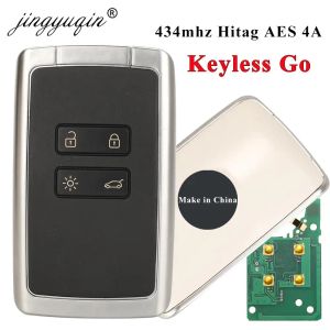 Topi Jingyuqin 4B Smart Remote Key 434MHz Hitag Aes 4A PCF7953M per Renault Megane 4 Talisman Kadjar Espace 5 Keyless Go Key