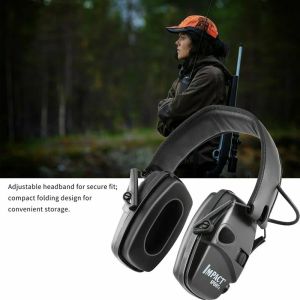 Tillbehör Den ursprungliga jakten Electronic Shooting Earmuffs Outdoor Sports Foldble Enkel att bära antinoise hörlurar för att skydda hörseln