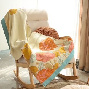 Toalhas de banho para casa 4 camadas gaze de algodão Tecido Jacquard Floral Twill Adultos Bathtowel Mulheres manto de chuveiro embrulhado na praia 240422