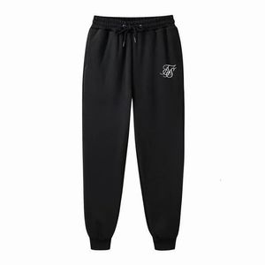 Sik Silk Man Man Men Spods Spodnie Spodnie Casual Spods Presspanty Sportswear Pantging Pants Mężczyźni Pure Color Jogging Pants 240410