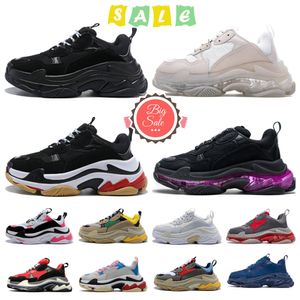 Designers Crystal Bottom 17W Mens Women Casual Shoes Nyests Dad Platform Luxury Triple S Black White Red Blue Brand Tennis Paris Flat Multi-Color Trainers Sneakers