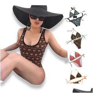 Frauen in Übergröße Bikini Set Bikinis Bikinis Badeanzüge Designer Thong Sets Badeschwimmer Badeanzüge erinnern Gedenken auf Split Swimming Dhgrx