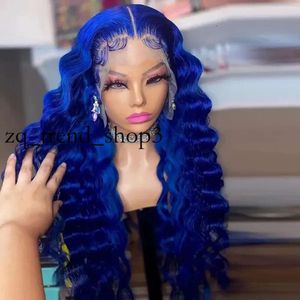 40 tum 13x4 Body Wave Spets Front Human Hair Wigs 250% Brasiliansk vattenvåg spets frontala peruk för kvinnor blondin/röd/grå syntetisk peruk cosplay 83