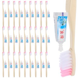 Cabeças 100 PCs escovas de dentes descartáveis de dentes viajam de pasta de dentes de pasta de dente