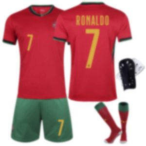 Soccer Sets/tracksuits Tracksuits 2425 Cup Portugal Home Kit No. 7 c Ronaldo Jersey 8 b Fee Children's Set