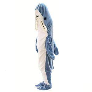 Filtar Cartoon Shark Slee Bag Pyjamas Office Tupplur