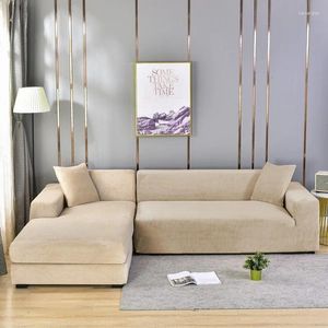 Stol täcker soffa täcker modern minimalistisk plysch silver all-inclusive elastic lämpligt vardagsrum sovrum modular dammtät
