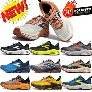 Running Shoes brooks 16 mens women shoes outdoors sneakers black white yellow orange grey sneakers trainers size 36-45