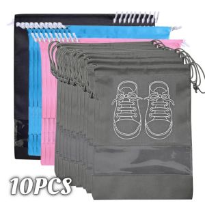 Bags Shoes Storage Organizer Bags Nonwoven Travel Portable Closet Bag Waterproof Pocket Clothing Tranparent Hanging Bag