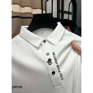 RL Polo Designer Brand Mens Polos Summer Business Highend Solid Kolor Wysokiej jakości koszulka polo z krótkim rękawem