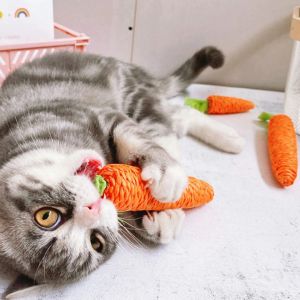 Giocattolo giocattolo da giocattolo da giocattolo giocattolo a forma di carota gatto durevole cane masticare giocattolo che mastica oggetti intrecciati per denti carrite a forma di medio