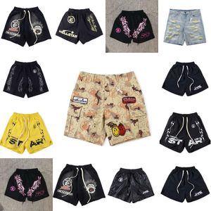 Shorts Shorts Hell Star Shorts Shorts Summer Summer Hellstar Classic Flame Letter Stampe Donne pantaloni corti Streetwear Terry Fabric Cash