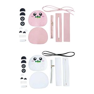 DIY Leather Bag Making Set for Beginner Hand Knitting Craft Womens Bag Panda Shaped Woven Bag Shoulder Bag Sewing Material 240418