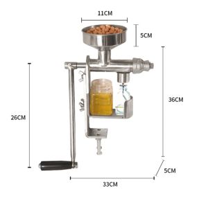 Pressers rostfritt stål Handkrank Oljepress Hushåll Small Miniature 304 rostfritt stål olivolja jordnötsolja juicer jm03