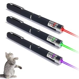 Puntatore laser giocattoli 4MW Puntatore alto elevato Laser Pet Cat Toy Light Sight Sight 530nm 405nm 650nm Power Dot Dot Office Laser Interactive Penna