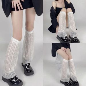 Kadınlar Süper Yumuşak Dantel Susuk Sıralı Y2K Lolita Mesh Sheer Güneş Koruyucu Harajuku Boots Ayakkabı Kuffs Kapaklar Kızlar