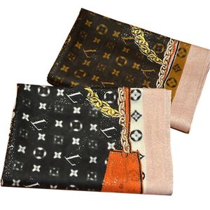 Top Brand Fashion Women Women Silk Cashmere Square Scarves Echarpe Luxe Shawl Designer Head Scondf Bandau Hijab para homens Men Men Bandana Schal Monogram Pattern