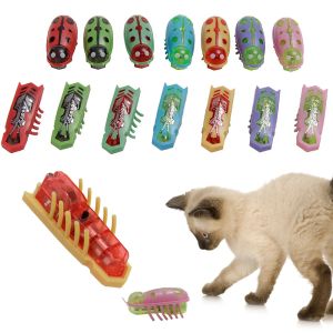 Toys Electric Insect Cat Toy Automatisk Flip Toy Battery Powered Escape Hinder Amusement Amusing Cat Toy Pet Interactive Robot Bug