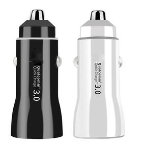 38W Fast Car Chargers Dual USB QC3.0 PD Adapter för iPhone 15 14 13 12 Samsung Xiaomi Huawei Android -telefon