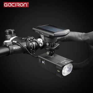 Luzes Gaciron 1000 1600lumen Bike Light Bicycle farol com suporte de montagem Recarregável Bike Lanterna de lanterna de lanterna Acessórios