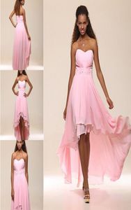 Asymmetrical High Low Sweetheart Chiffon Prom Dresses Cheap Cocktail Dress Tiered A Line 2019 Evening Party Gowns1507640