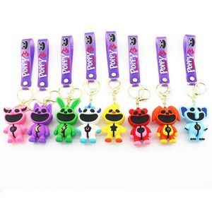 Wholesale cartoon anime silicone keychains, horror animal doll keychains