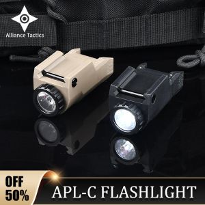 Zakresy taktyczne APLC Pistolet LED LED Ciągłe chwilowe stroboskopowe broń polowa zwiadowca Fit GloC17 19 19