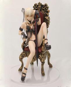 Sabre Night Sabre Alter Lingerie Ver PVC Figura Toys Sabre Alter Lingerie Anime Garota Sexy Figura Modelo Doll Toy 16cm M1713887