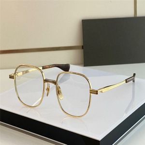 新しいファッションデザインの男性光学メガネ詩2 Kゴールドラウンドフレームビンテージシンプルなスタイル透明アイウェア最高品質クリアレンズ297U