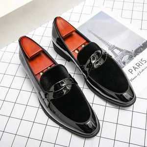 Sıradan Ayakkabı Erkek Marka Örgü Deri Sürüş Oxfords Loafers Moccasins İtalyanca Erkek Daireler Ayakkabı Zapatos