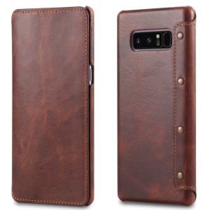 Brieftaschen echte Kuhleder -Wallet -Hülle für Samsung Galaxy Note 9 Note 9 Retro Real Leder Flip Cover für Samsung Galaxy Note 8 Note88