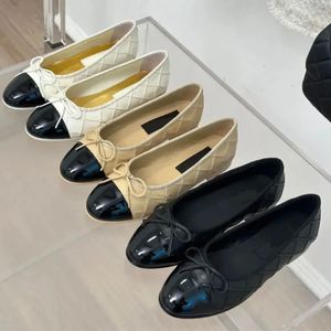 Chanells shoes Dress Shoes woman Ballet Flats heels shoes 100% cowhide letter bow wedding shoes leather Trample Lazy Loafers 【code ：L】Sneakers 35-42