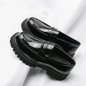 Случайные туфли с туфли толстая мода Black для мужчин оксфордский формальный бизнес заезда