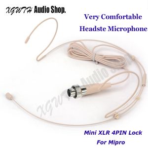 Микрофона Hearset Headpord Condenser Microfone Microid Mic Micc Разъем Mini XLR 4PIN Lock для передатчика беспроводного тела MiPro.