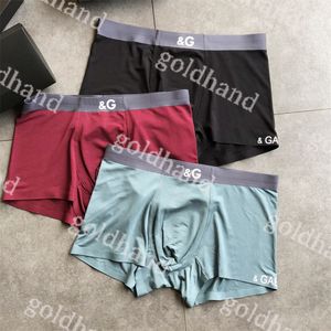 Marca de luxo masculino boxers designer roupas íntimas sexy de cor sólida de cor boxeadores modais respiráveis