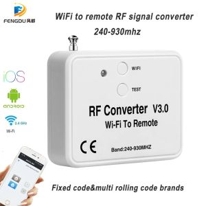Controle WiFi Switch 240 ~ 930MHz WiFi de controle remoto para conversor de RF remoto para porta de garagem para casa inteligente