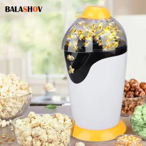 Makers Electric Popcorn Machine Hushåll MINI EU Electric Automatic Popcorn Maker med en virvel den nonstick foder DIY Corn Popper