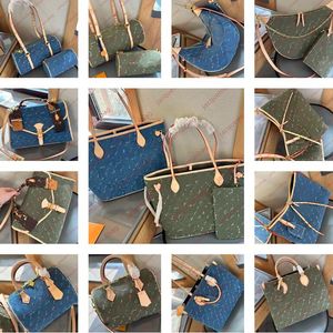 Designer Denim -Bag Frauen auf der Tasche Spee Dys Kissen Handtasche Carryall Papillon Zylindrische Achselhaut Halbmond -Achselhöhle Top -Qualität nie einkaufens Brieftasche voll