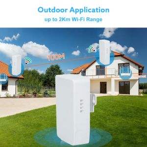 Router Outdoor 12 km Long Distanza 300450 MBPS 2,4 g / 5,8G Router wireless Wireless Bridge / Wifi Repeater / Amplificatore segnale WiFi