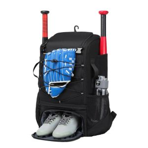 Väskor Baseballutrustning Bär väska Baseball Ryggsäck med hållbar dragkedja Design Oxford Tygmaterial Skofack för sport