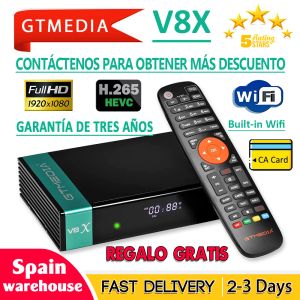 Receivers Full HD Gtmedia V8X DVBS2 Satellite receiver H.265 built in wifi 1080P gtmedia v8 nova v9 prime v7 s2x send from Spain