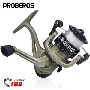 Acessórios Proberos Bolos de fiação de bobinas leves 5.2: 1 Razão de engrenagem Rolamentos de esferas de 1BB Sistema de pesca de arrasto de alta qualidade Sistema de pesca