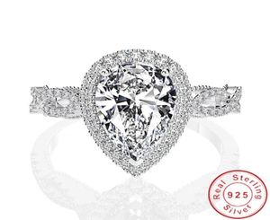 Water Drop 4ct Moissanite Diamond Ring 100 Original 925 Sterling Silver Engagement Wedding Band Rings for Women Fine Jewelry4167705929647