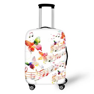 Accessories FORUDESIGNS Luggage Protective Covers Music Notes Design Elastic Trunk Case Covers 1832 Inch Suitcase Travel Accessories