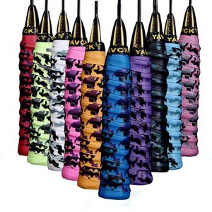 10 PCs camuflagem anti -badminton tênis de tênis padel sobre banda de suor para a raquete de haste de pesca squash 240410